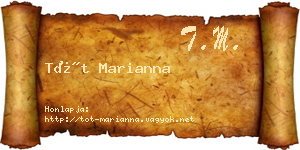 Tót Marianna névjegykártya